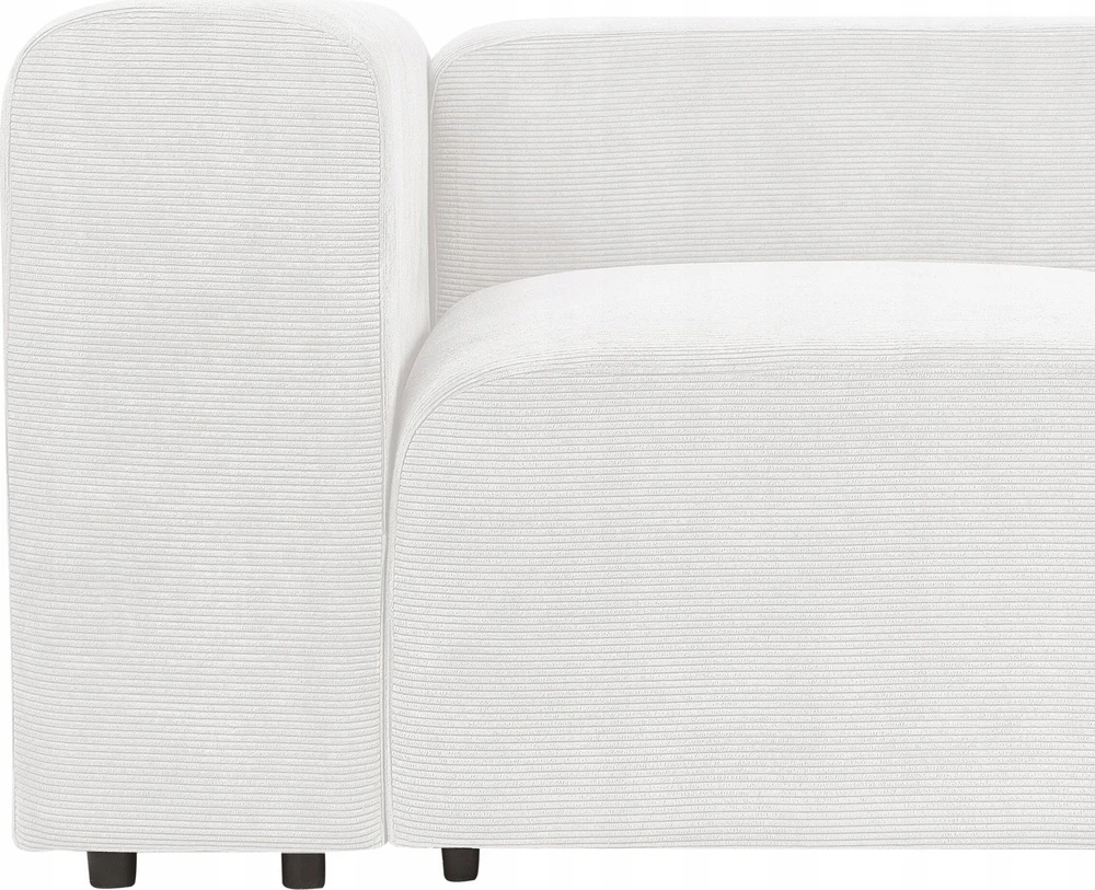 Beliani Modulinė 2 vietų sofa FALSTERBO, balta, velvetas