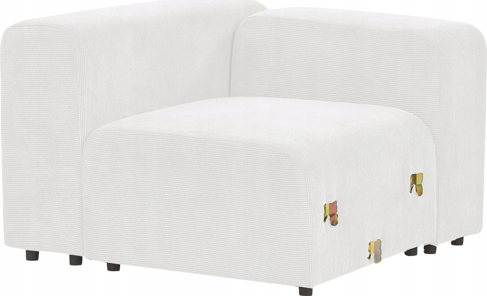 Beliani Modulinė 2 vietų sofa FALSTERBO, balta, velvetas
