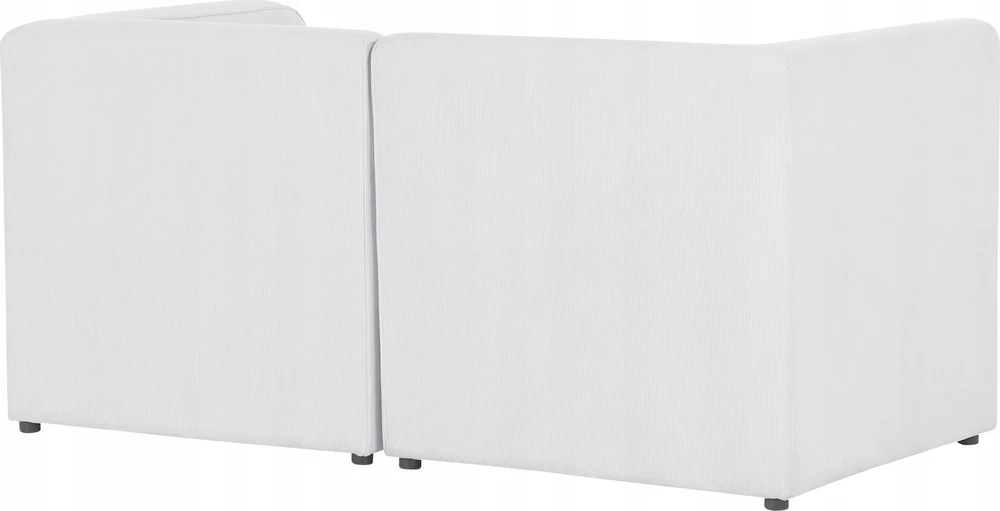 Beliani 2 vietų modulinė sofa LEMVIG, balta, velvetas