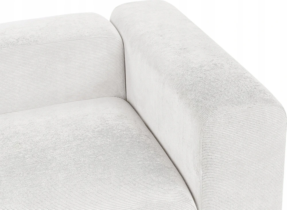 Beliani Modulinė 2 vietų sofa FALSTERBO, balta, velvetas