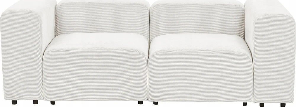 Beliani Modulinė 2 vietų sofa FALSTERBO, balta, velvetas
