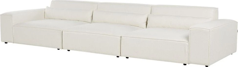 Beliani Modulinė 3 vietų sofa HELLNAR, kreminė balta spalva, Boucle audinys