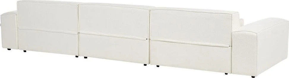 Beliani Modulinė 3 vietų sofa HELLNAR, kreminė balta spalva, Boucle audinys