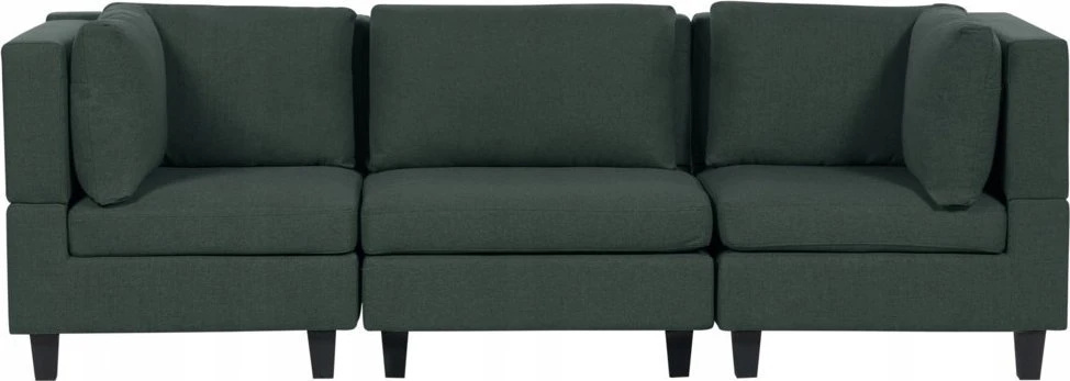 Beliani Modulinė 3 vietų sofa UNSTAD tamsiai žalia