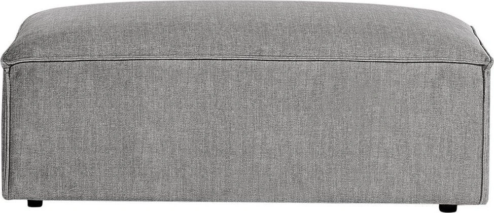 Beliani MODULINĖ 3 vietų sofa HELLNAR pilka su pufas