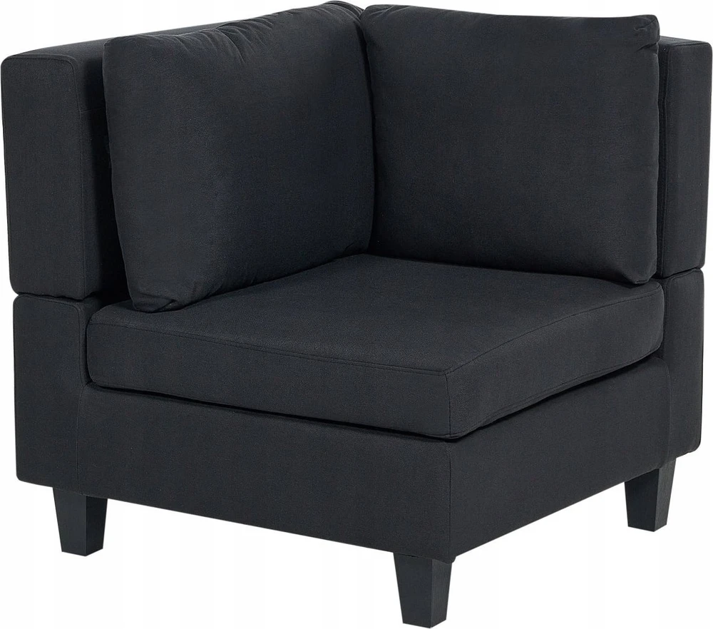Beliani Modulinė U formos sofa 5 asmenims UNSTAD Juoda