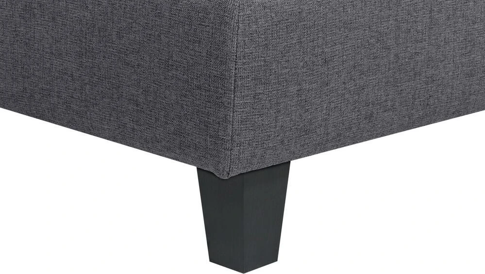 Beliani Modulinė U formos sofa 5 asmenims UNSTAD tamsiai pilka su otomane