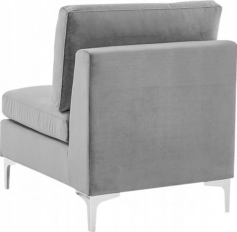 Beliani Modulinė U formos sofa 6 asmenims EVJA pilko veliūro