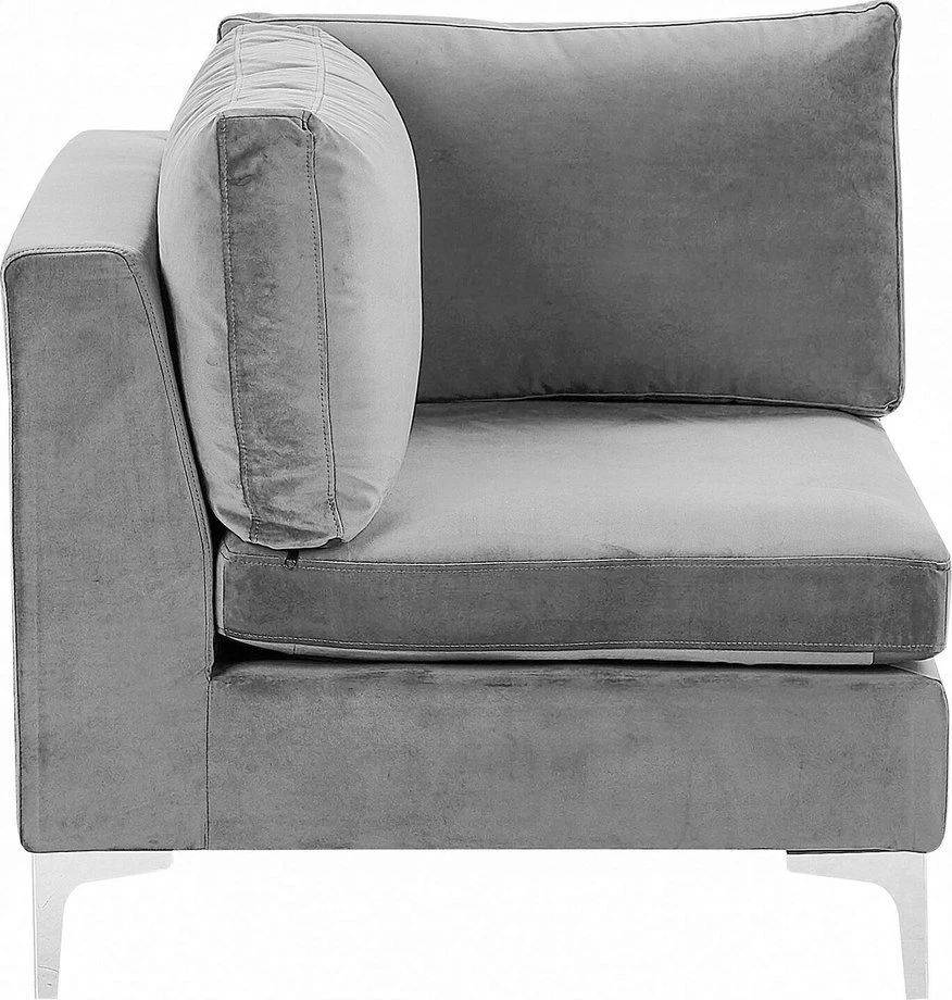 Beliani Modulinė U formos sofa 6 asmenims EVJA pilko veliūro