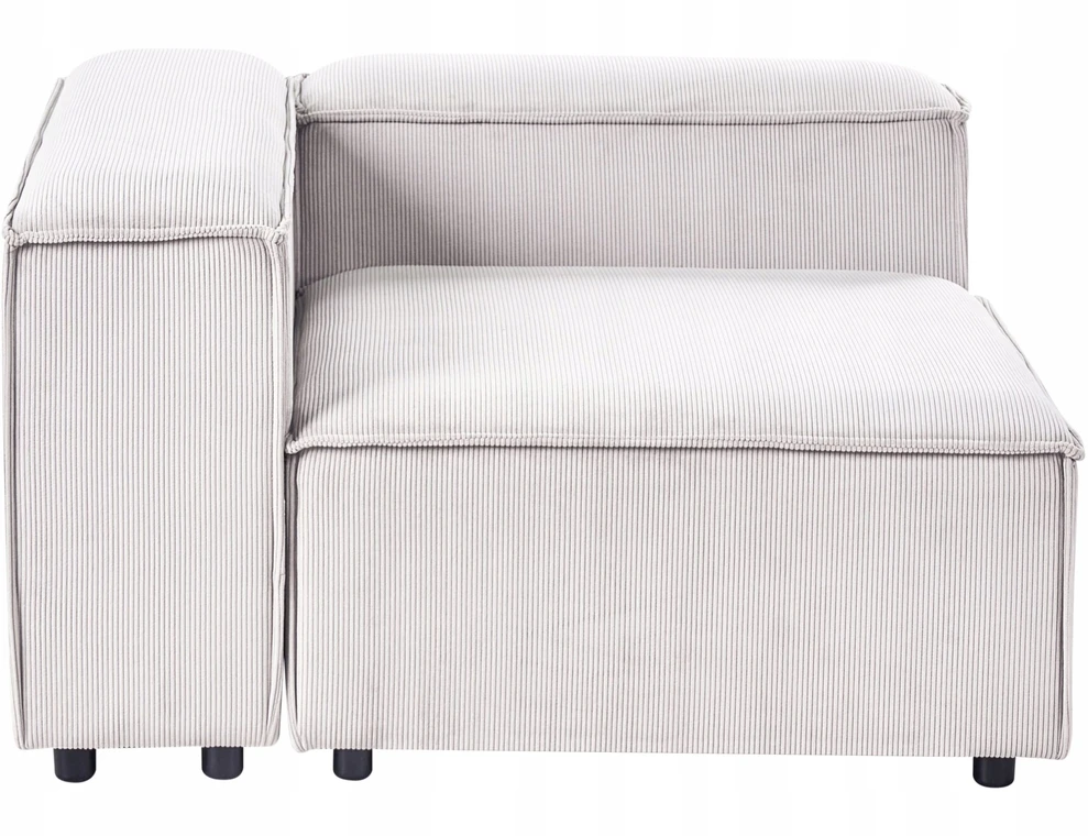Beliani Modulinė sofa 3 asmenims ARDAL, kreminė balta, velvetas