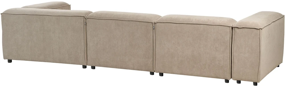 Beliani Trivietė modulinė sofa ARDAL šviesiai ruda velvetinė