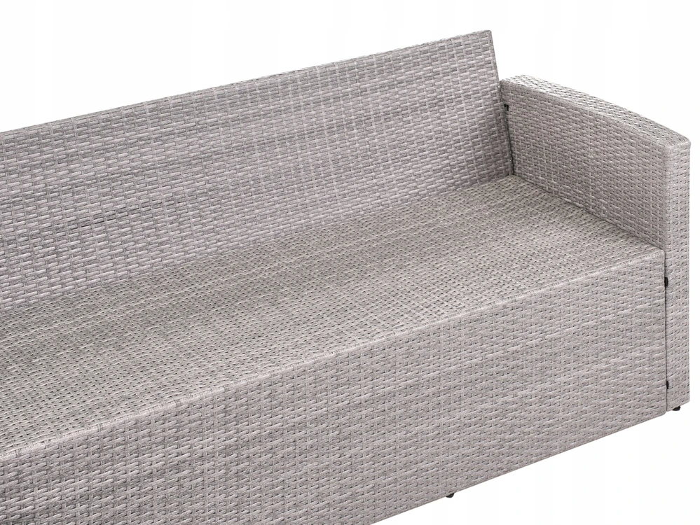 Lauko baldų komplektas Beliani Sodo kampinė sofa VITERBO, 8 vietų, pilka, technoratanas