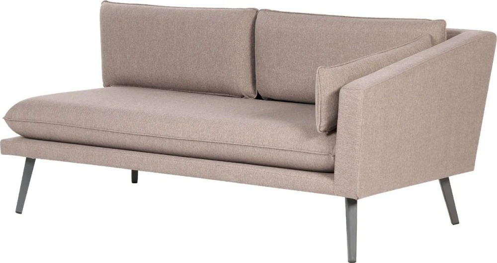 Lauko baldų komplektas Beliani Sodo sofa LORETELLO 3 asmenims kairinė, smėlio spalvos
