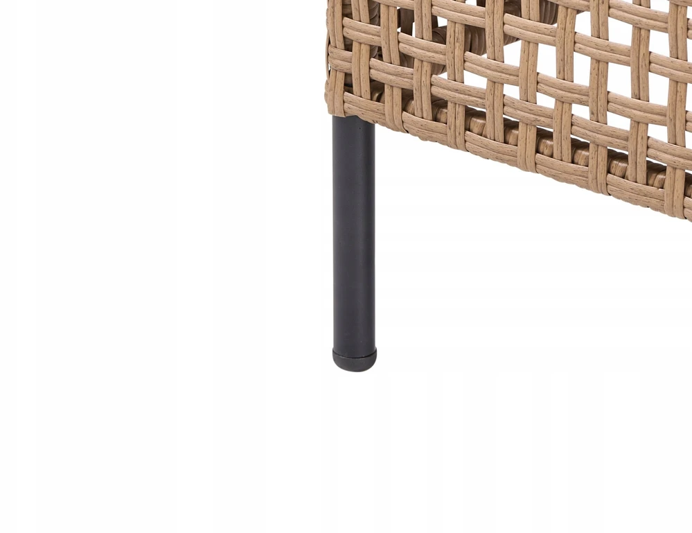 Lauko baldų komplektas Beliani Dviejų vietų sodo sofa OMEGANA iš technoratano, šviesiai smėlio spalvos