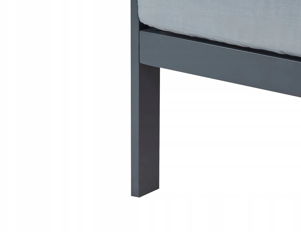 Lauko baldų komplektas Beliani 3 vietų sodo sofa KIATO metalinė tamsiai pilka