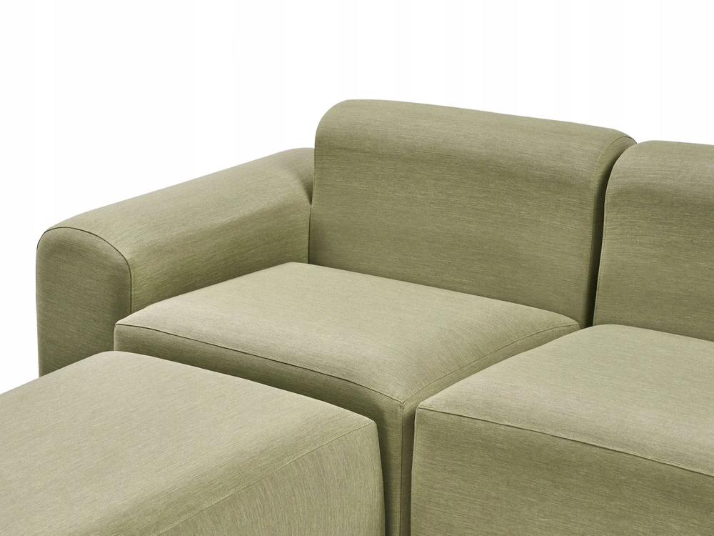 Lauko baldų komplektas Beliani Sodo sofa su otomane 7 asmenims BATTIFOLLO Alyvinė modulinė
