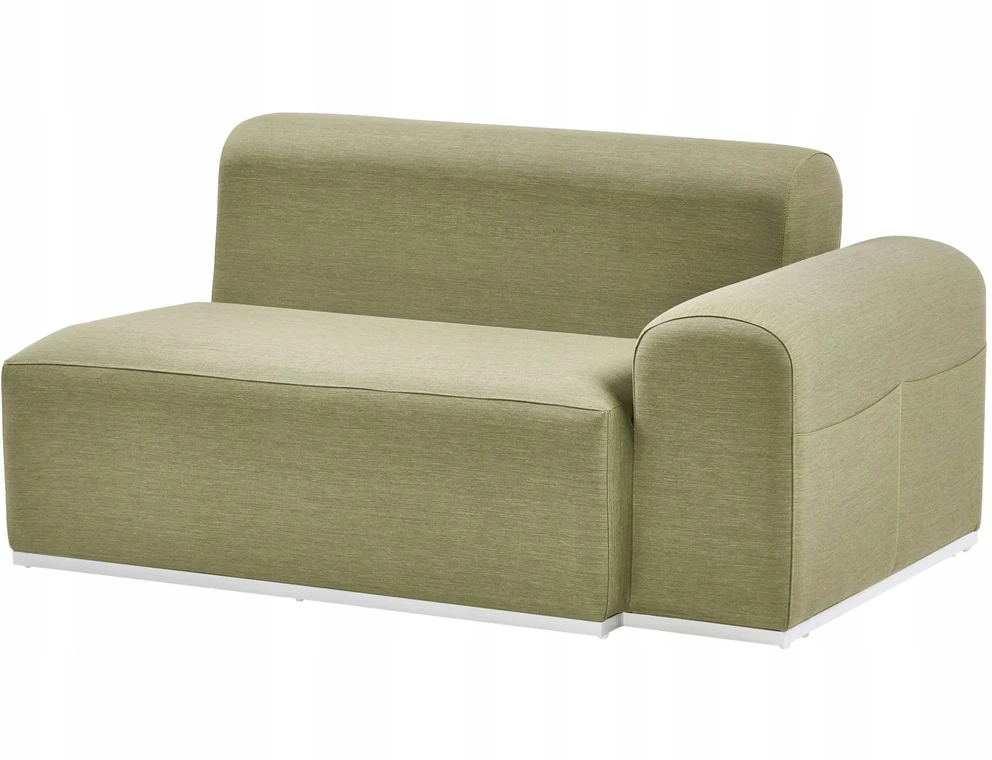 Lauko baldų komplektas Beliani Sodo sofa su otomane 7 asmenims BATTIFOLLO Alyvinė modulinė
