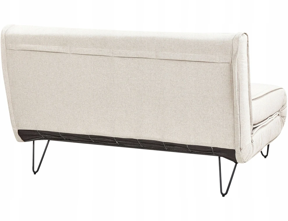 Beliani Dvivietė išskleidžiama sofa VESTFOLD šviesiai smėlio spalvos