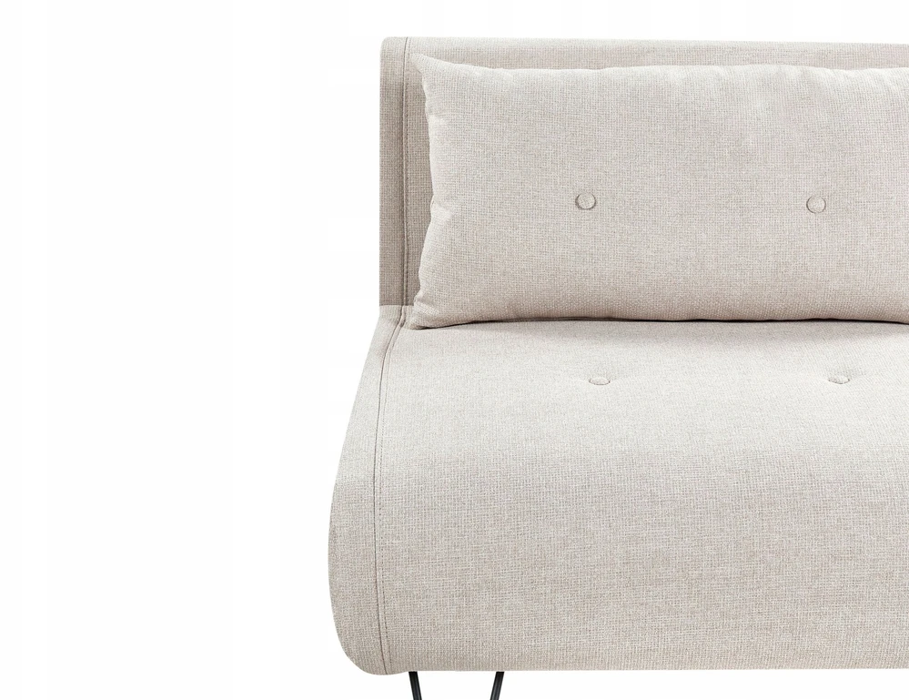 Beliani Dvivietė išskleidžiama sofa VESTFOLD šviesiai smėlio spalvos