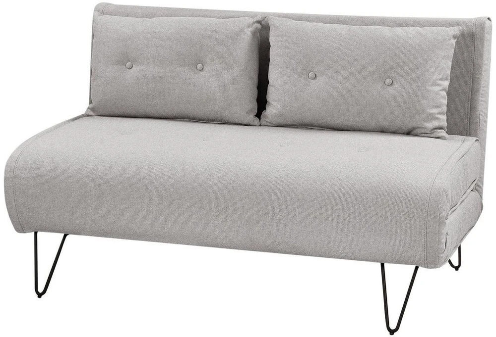 Beliani Dvivietė išskleidžiama sofa VESTFOLD šviesiai pilka