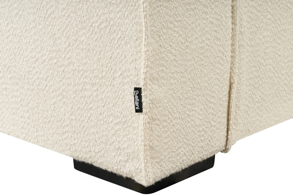 Beliani Trivietė išskleidžiama sofa VUOKATTI Boucle, kreminė balta