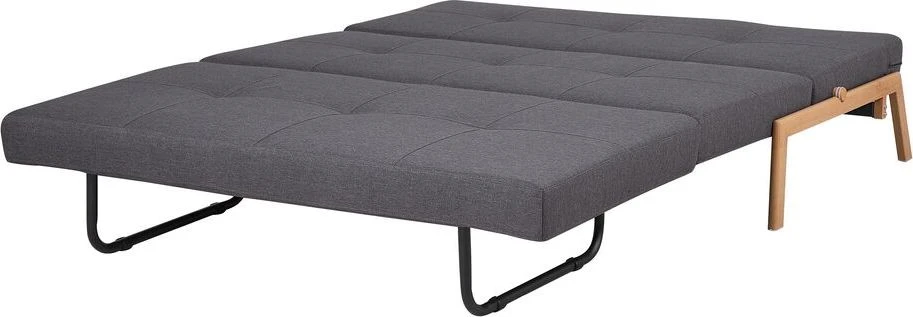 Beliani Dvivietė išskleidžiama sofa EDLAND, tamsiai pilka