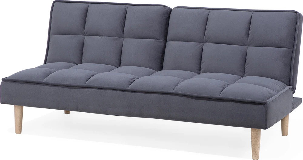 Beliani Trivietė išskleidžiama sofa SILJAN tamsiai pilka