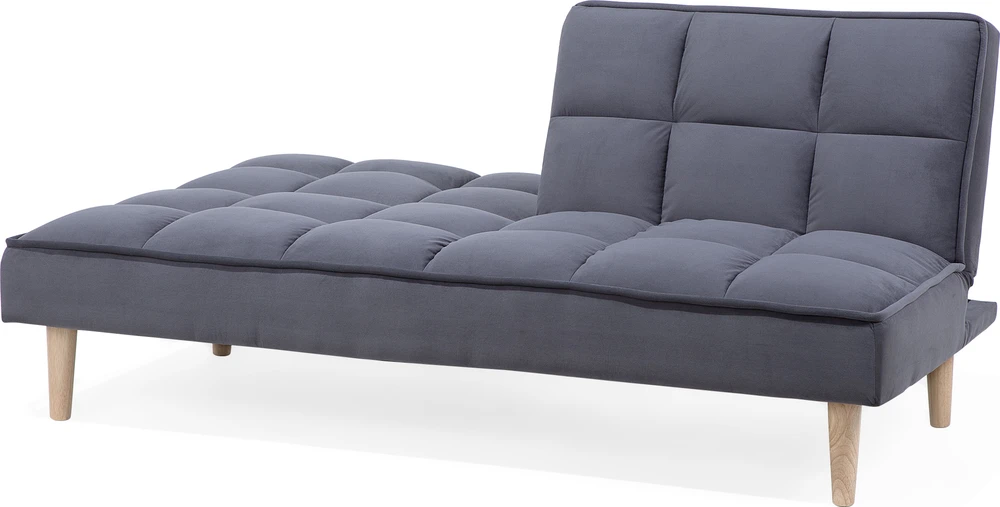 Beliani Trivietė išskleidžiama sofa SILJAN tamsiai pilka