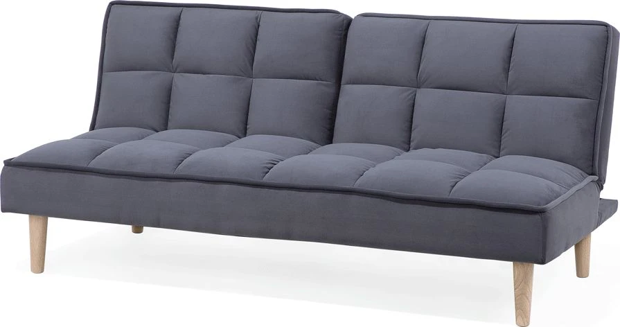 Beliani Trivietė išskleidžiama sofa SILJAN tamsiai pilka