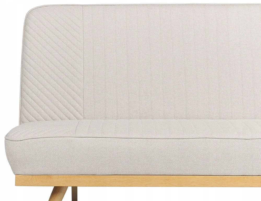 Beliani Dvivietė išskleidžiama sofa KALFAFEL, smėlio spalvos