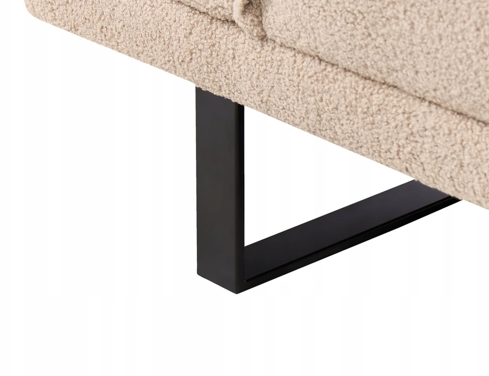 Beliani Išskleidžiama dvivietė sofa „YORK Boucle“ smėlio spalvos