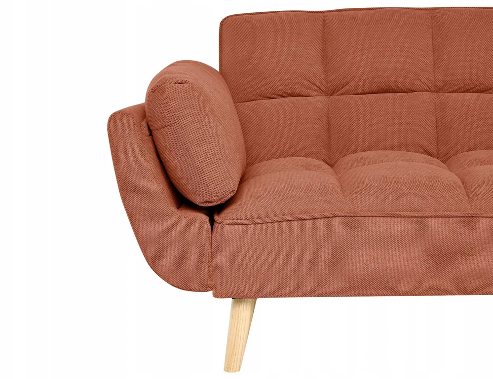 Beliani Trivietė išskleidžiama sofa ASBY, oranžinė