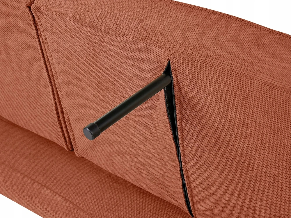 Beliani Trivietė išskleidžiama sofa ASBY, oranžinė