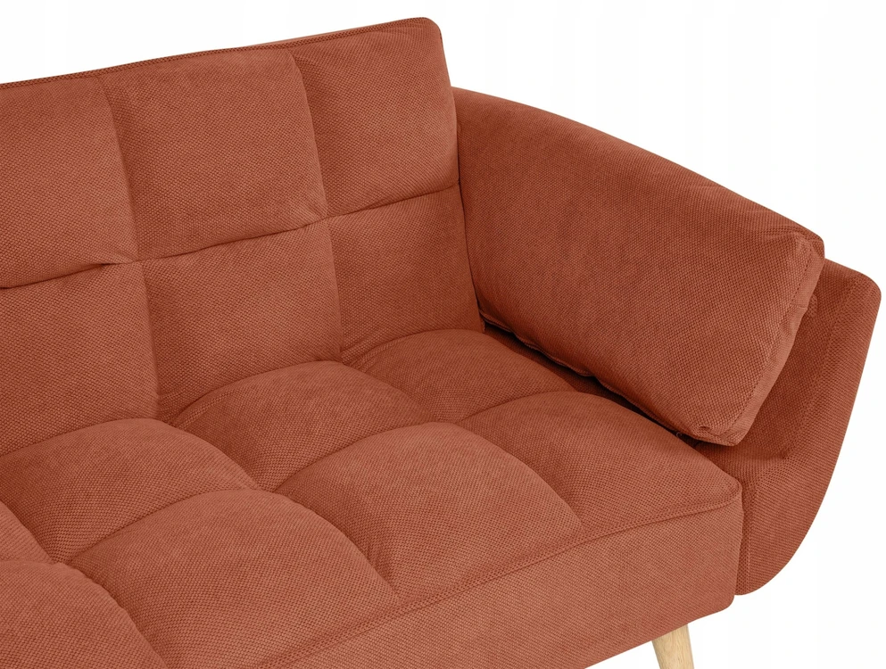 Beliani Trivietė išskleidžiama sofa ASBY, oranžinė