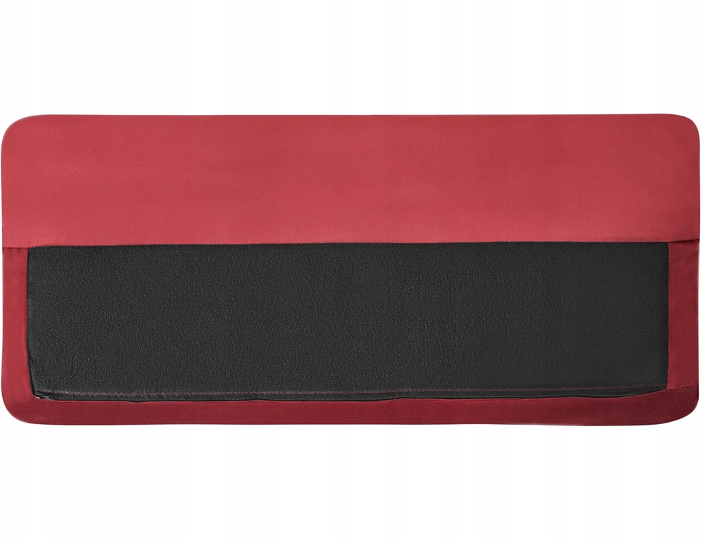 Beliani Trivietė išskleidžiama sofa EGGE, veliūras, burgundiška