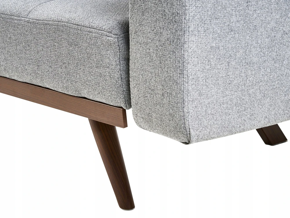 Beliani Trivietė sofa-lova HJULBY Pilka