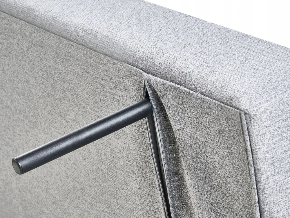 Beliani Trivietė sofa-lova HJULBY Pilka