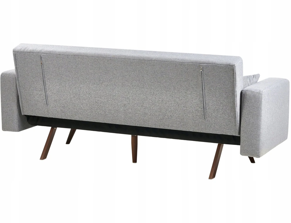 Beliani Trivietė sofa-lova HJULBY Pilka