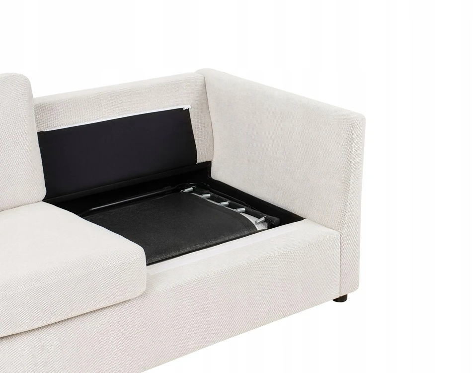 Beliani Išskleidžiama sofa INKOO, kreminė balta