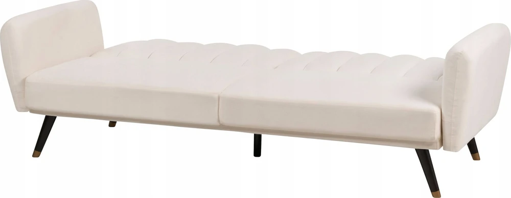 Beliani 3 vietų išskleidžiama sofa VIMMERBY šviesiai smėlio spalvos