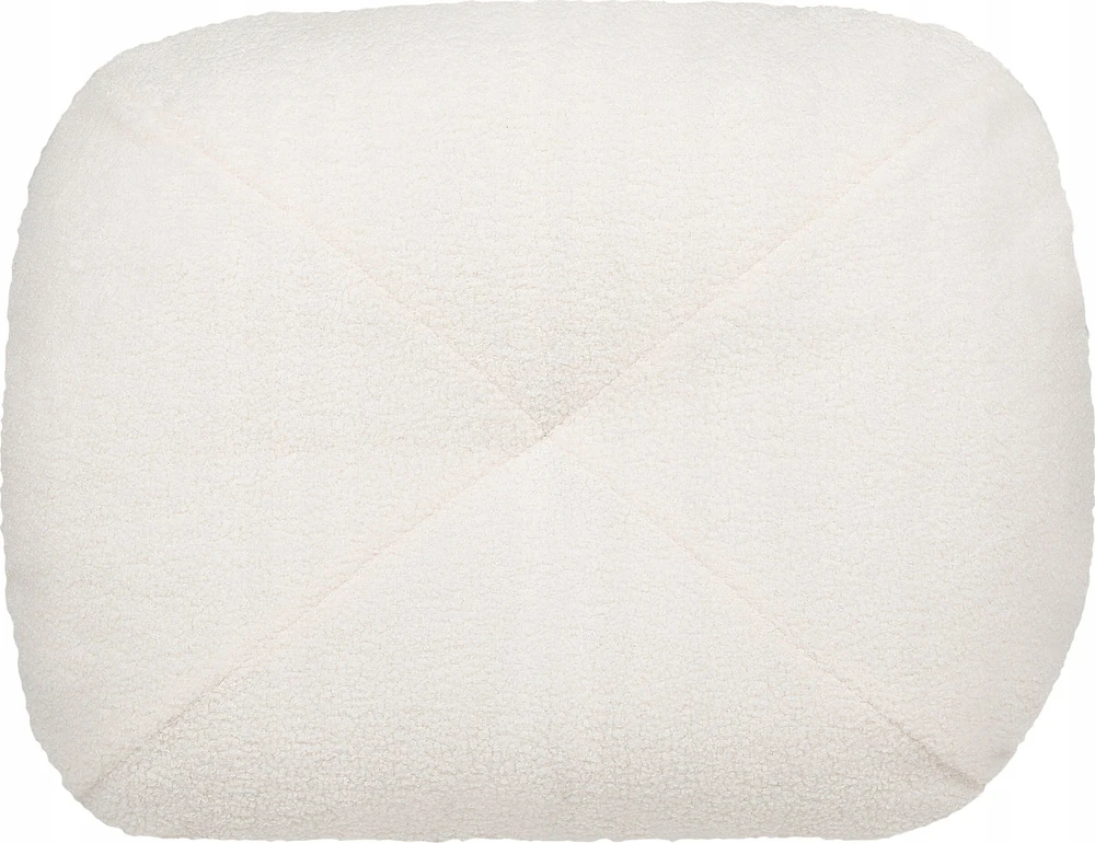 Beliani Vienvietė išskleidžiama sofa OLDEN Boucle balta