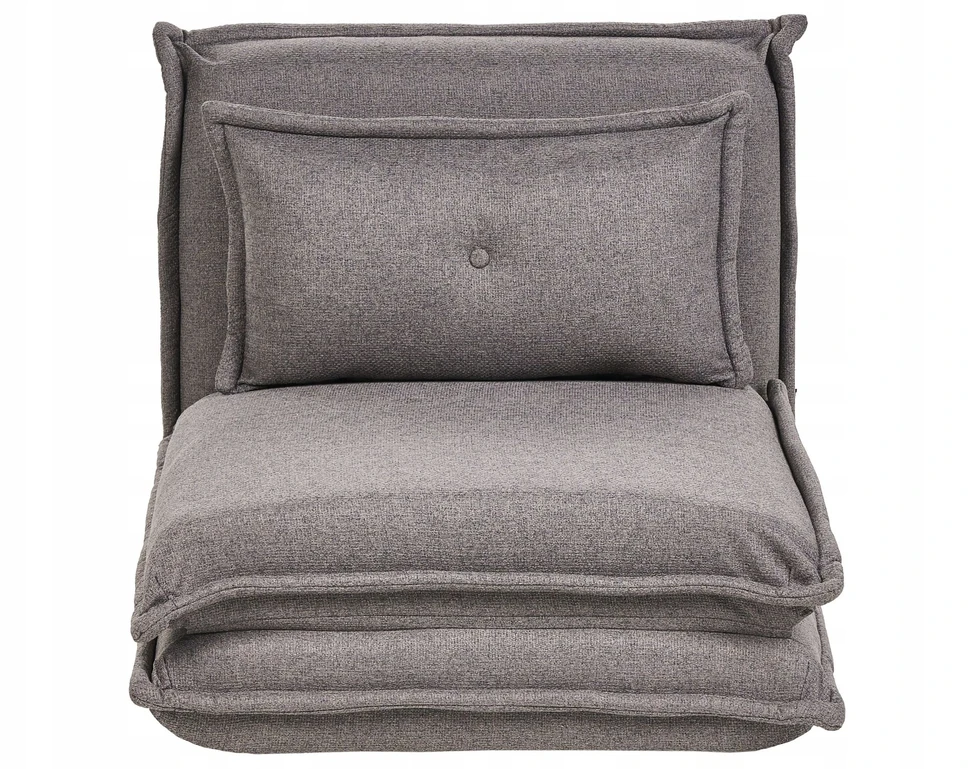 Beliani Vienvietė išskleidžiama sofa DELLEN tamsiai pilka