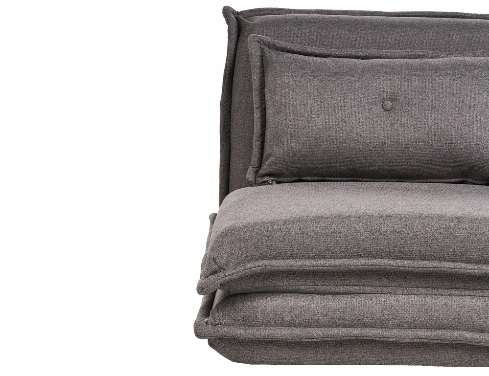 Beliani Vienvietė išskleidžiama sofa DELLEN tamsiai pilka