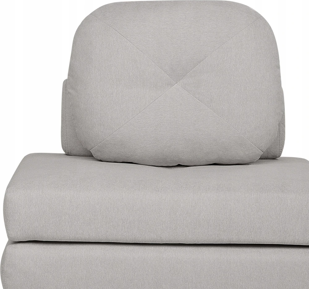 Beliani Vienvietė išskleidžiama sofa OLDEN šviesiai pilka