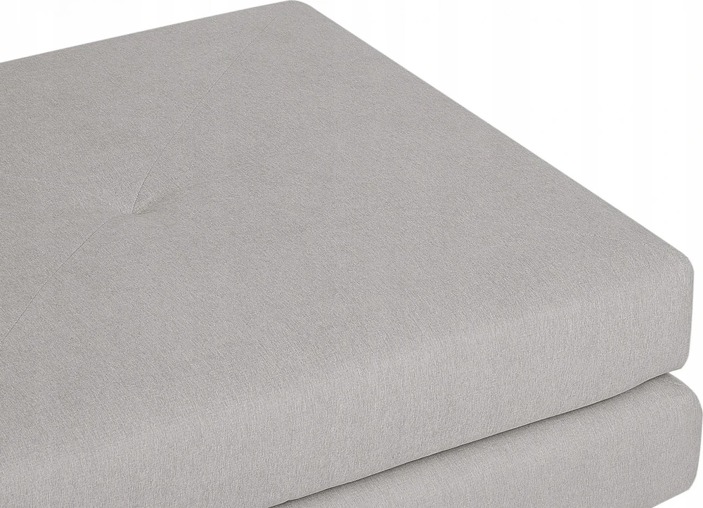 Beliani Vienvietė išskleidžiama sofa OLDEN šviesiai pilka