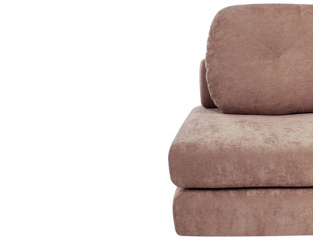 Beliani Vienvietė išskleidžiama sofa OLDEN, rudos spalvos šenilo audinys