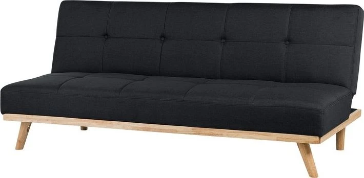 Beliani Trivietė išskleidžiama sofa FROYA, juoda