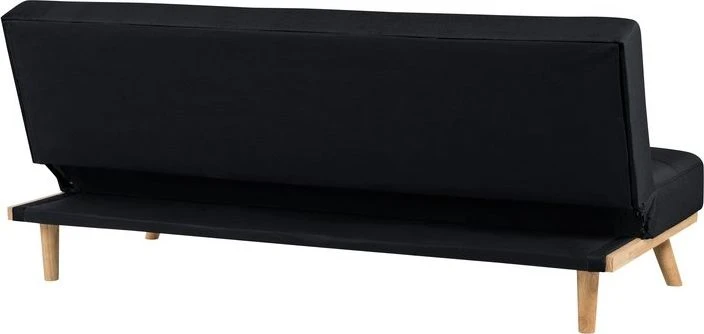 Beliani Trivietė išskleidžiama sofa FROYA, juoda