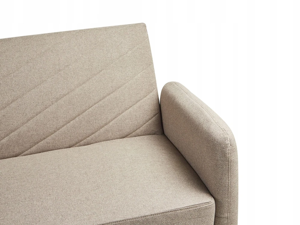 Beliani Išskleidžiama 3 vietų sofa SENJA iš sintetinio lino, šviesiai ruda