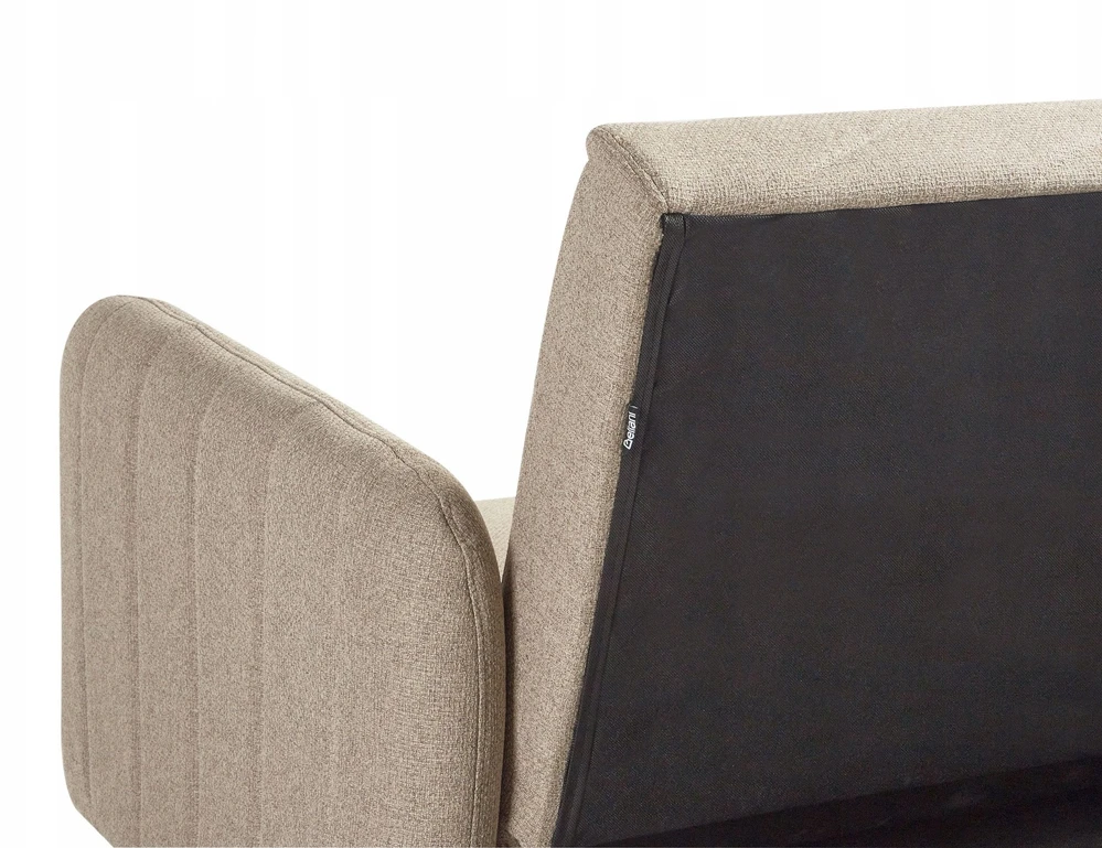 Beliani Išskleidžiama 3 vietų sofa SENJA iš sintetinio lino, šviesiai ruda